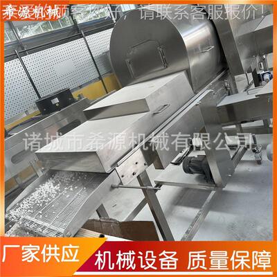 马蹄丁全裹粉粉机 IQH裹泥鳅鱼浆上粉机视频 希源鱿鱼自动裹设备