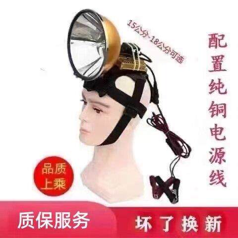 氙气头灯12v500w强光超亮夜钓灯射灯户外探照灯矿灯赶海灯氙气灯