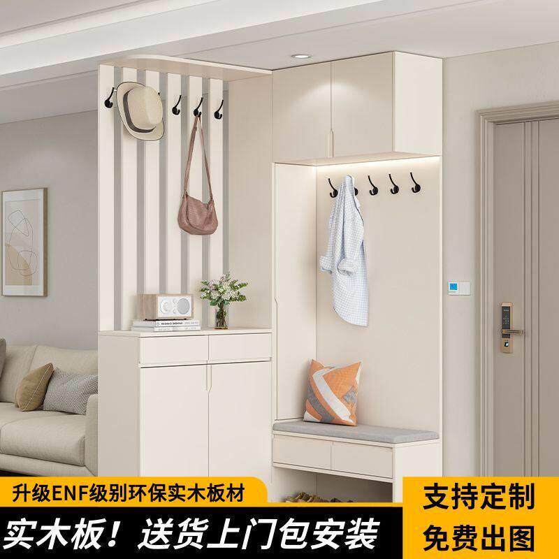 简约实木入户门玄关柜隔断屏风双面鞋柜转角隔断柜入户门门厅柜定