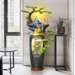 室内喷泉办公室高档招财流水系摆件轻奢工艺品玄关水景客厅装 饰品