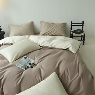 轻奢纯色长绒棉全棉被套单件150x200x230单双人家用单品纯棉被罩