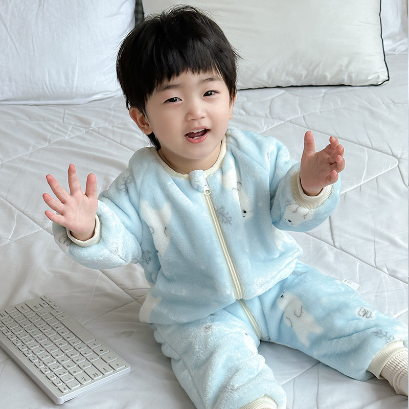 婴儿睡袋秋冬款宝宝冬季法兰绒加厚睡衣分腿护肚家居服儿童防踢被,婴童用品,睡袋/防踢被,淘宝优惠券,粉丝福利购,淘宝优惠卷