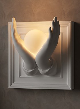 创意轻奢祈祷夜灯壁饰挂件墙壁装饰品摆件艺术立体高级感高档礼物