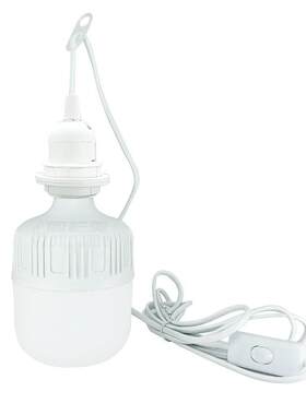 家用led带吊线灯泡加开关延长线带插头E27螺口悬挂式简易连线灯座