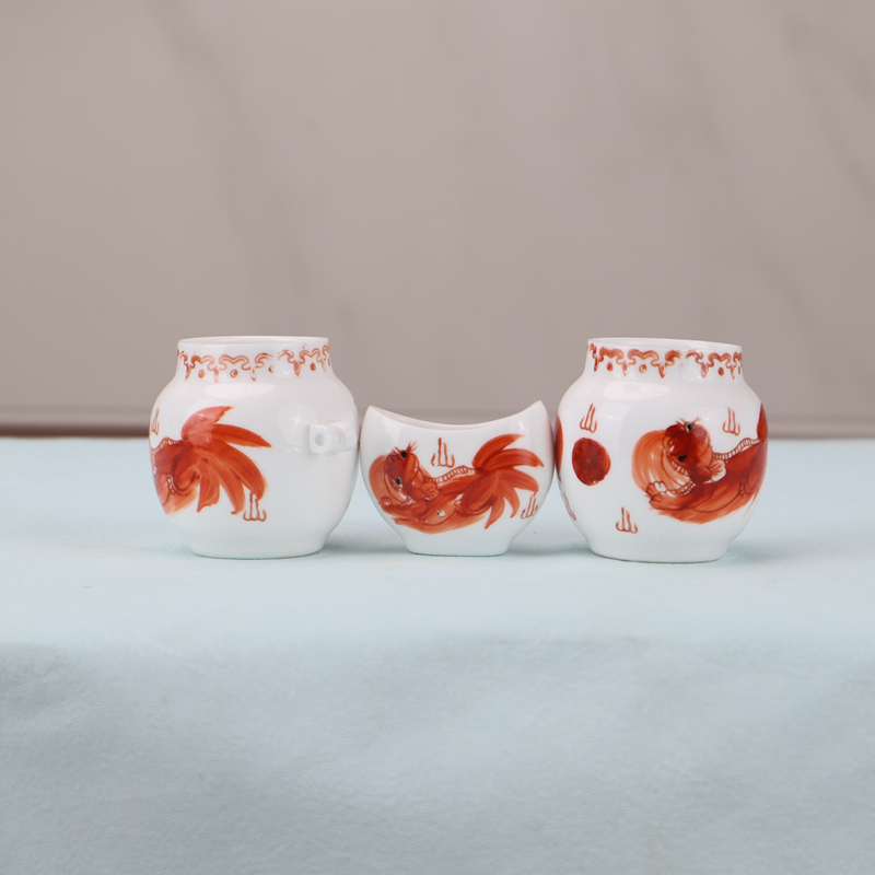 画眉鸡心青花鸟食罐鸟杯杯子瓷碗八哥蜡嘴高白狮子绣球鸟笼配件