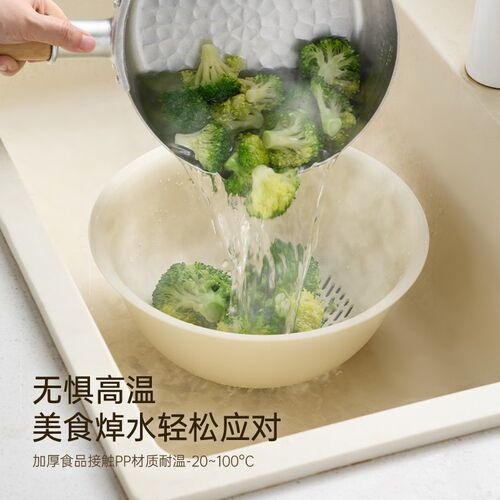 米立风物家用洗菜盆沥水篮厨房洗菜篮新款客厅洗水果沥水盆滤水篮