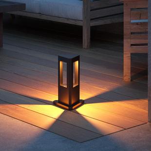 户外铝材防水LED现代简约草地灯三角形草坪灯花园别墅小区照明灯