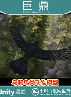 Unity Ravens and Crows  4.1 包更新 乌鸦鸟类动物模型