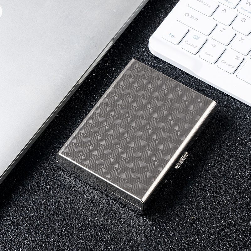 新款菱格纹不锈钢卡包