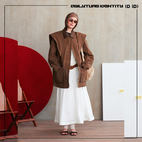 DID DAILY:Aurelia 复古做旧成衣水洗巴恩工装脱卸帽短外套26新