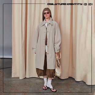 可收纳轻量化多穿格纹拼接天丝中长风衣 Nikki DID DAILY