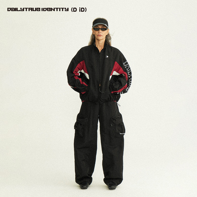 DID DAILY:Kiana 复古学院防泼水运动撞色拼接拉链短外套25秋新品