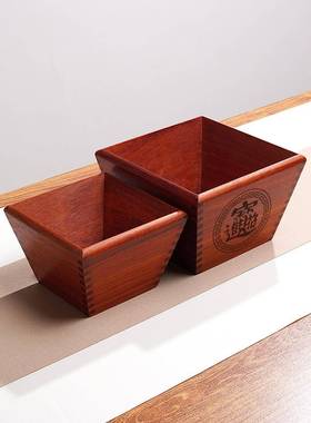 米斗老式升斗红木日进斗金拜斗实木榫卯招财家用客厅创意木质摆件