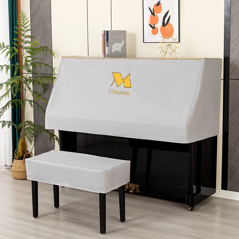 新款钢琴防尘罩现代防水科技布钢琴布盖布半罩防猫抓钢琴琴罩