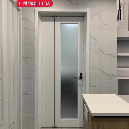 三七门小户型中折门厕所门无下轨推拉门室内门卧室门