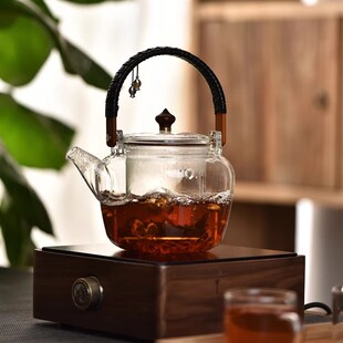 耐高温玻璃蒸茶壶煮茶器家用泡茶壶养生花茶壶防T烫提梁壶烧水壶