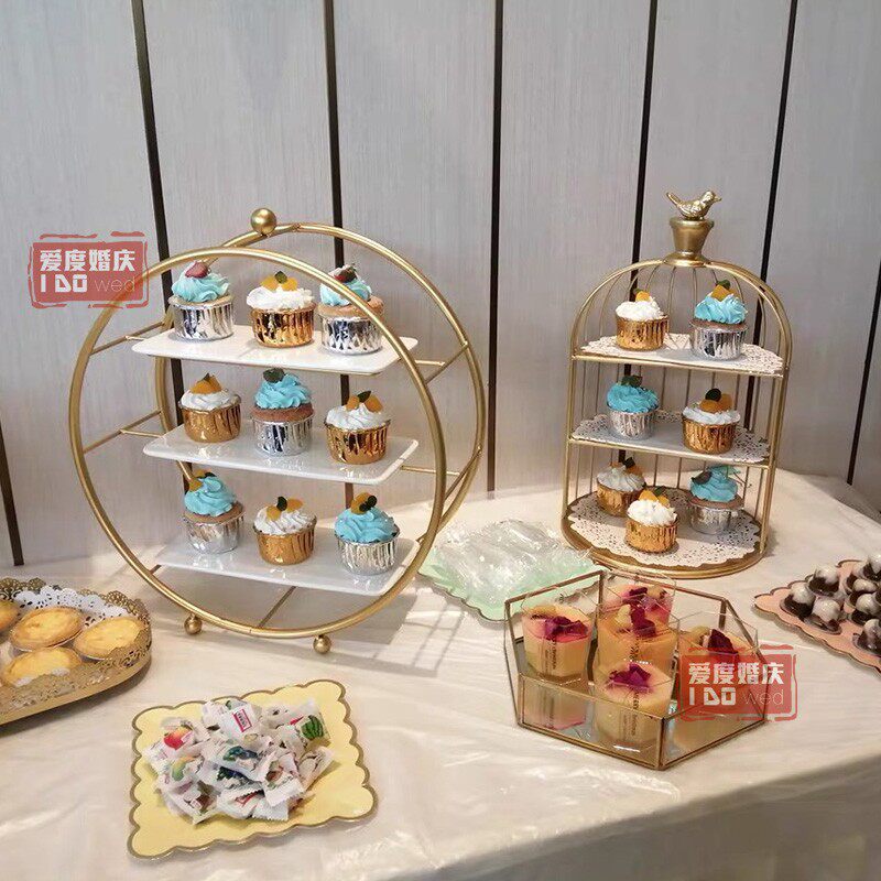 甜品架糕点架甜品桌西式架子迎宾区小点心台架子