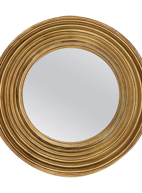 设计软装凸面镜复古镜子美式客厅家居欧式挂件照片墙装饰镜圆形镜