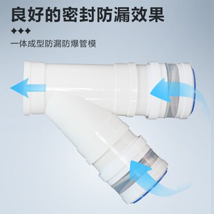 160mm斜三通双止逆阀厨房油烟机排烟160PVC/150/160/170/180软管
