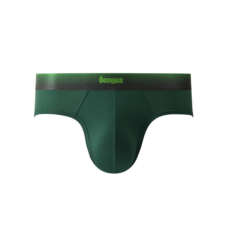 Oengus暗戈性感瘾诱绿色 男三角内裤 男三角裤 男士内裤 竹纤维