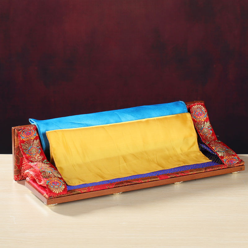 藏式实木经书夹阅读架防潮放书立书支架经书保护夹阅经诵经架书夹