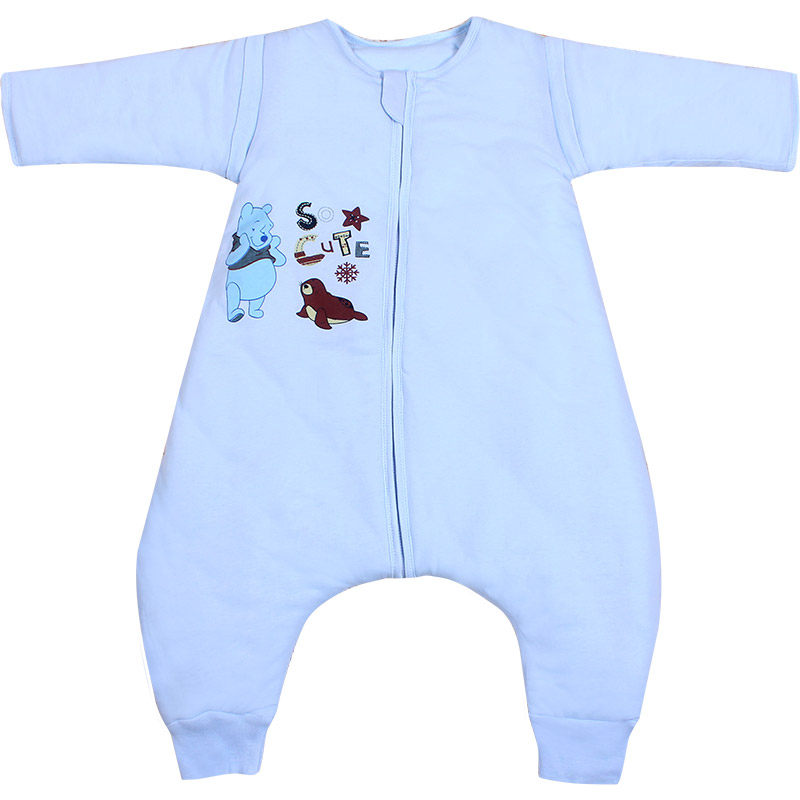 小儿郎分腿睡袋秋冬款宝宝睡袋春秋分脚纯棉婴儿睡袋儿童防踢被