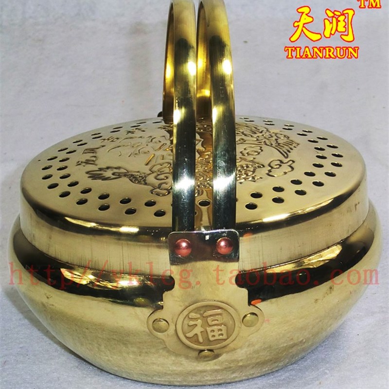 大中小号纯铜火冲盆炉笼暖脚手宝怀炉旺盘烧木炭结婚陪嫁婚湯婆子