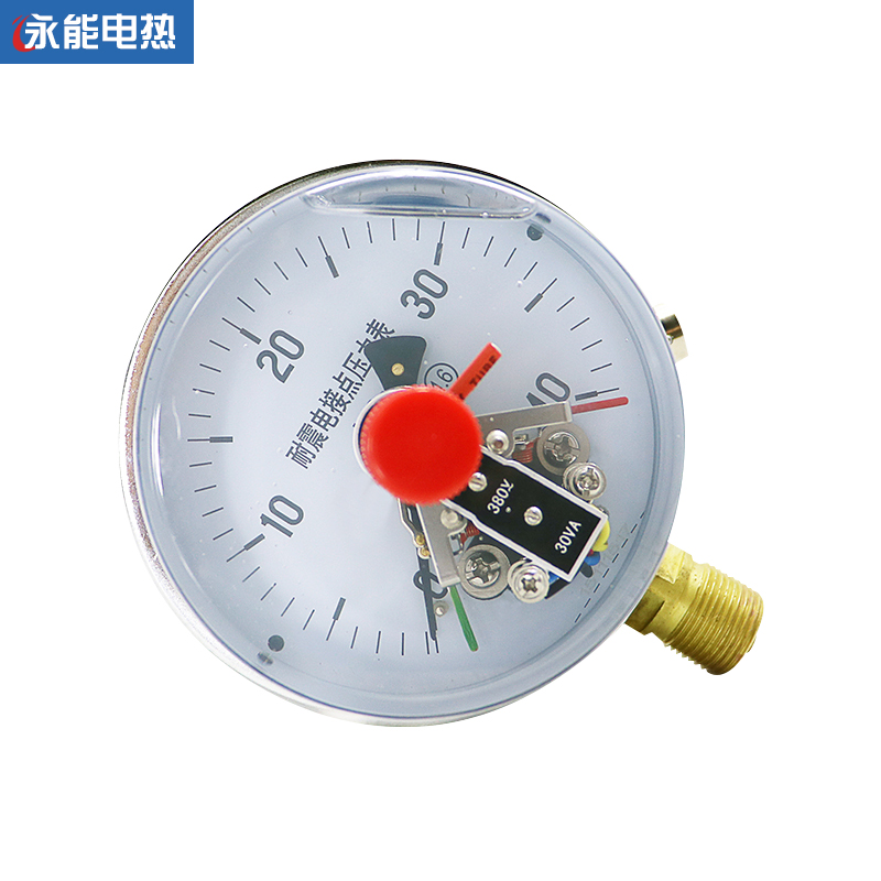 YNXC100耐震电接点压力表耐震磁助式径向标准螺纹触点电压30VA