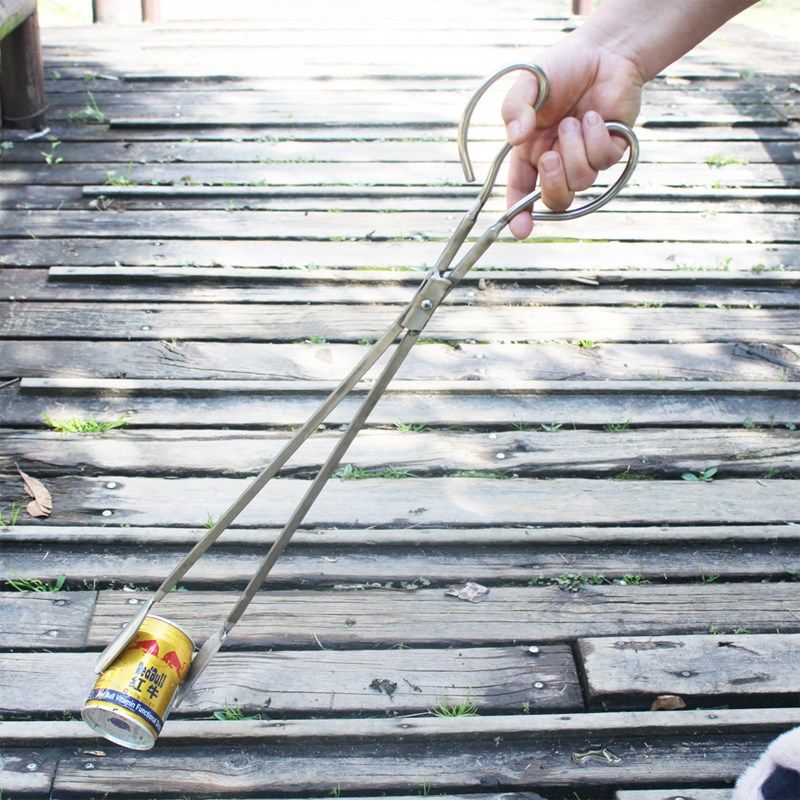 不锈钢捡垃圾夹子火钳子加长烧饼夹环卫钳厕所拾物器火剪铁夹碳