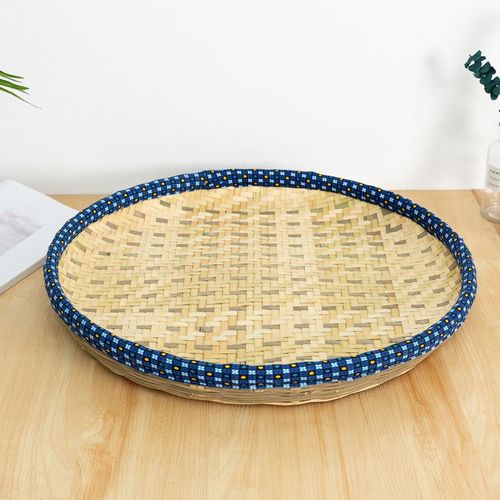 竹制品竹编簸箕无孔有孔竹筛子米筛家用农家干货晾晒大号竹匾天然