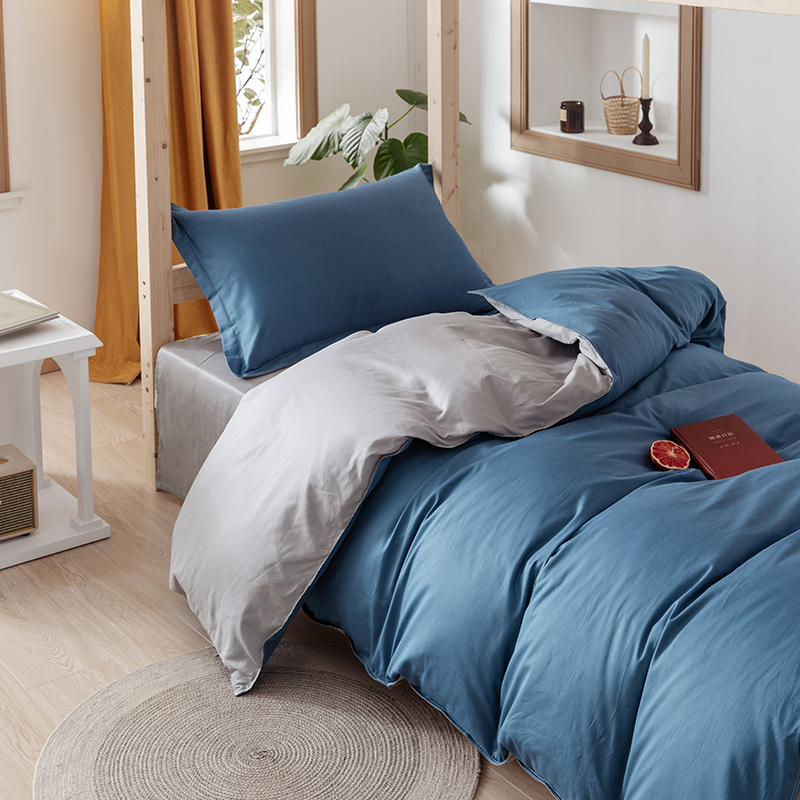 学生宿舍三件套纯棉床上用品全棉床单被套单人床被子寝室全套装六