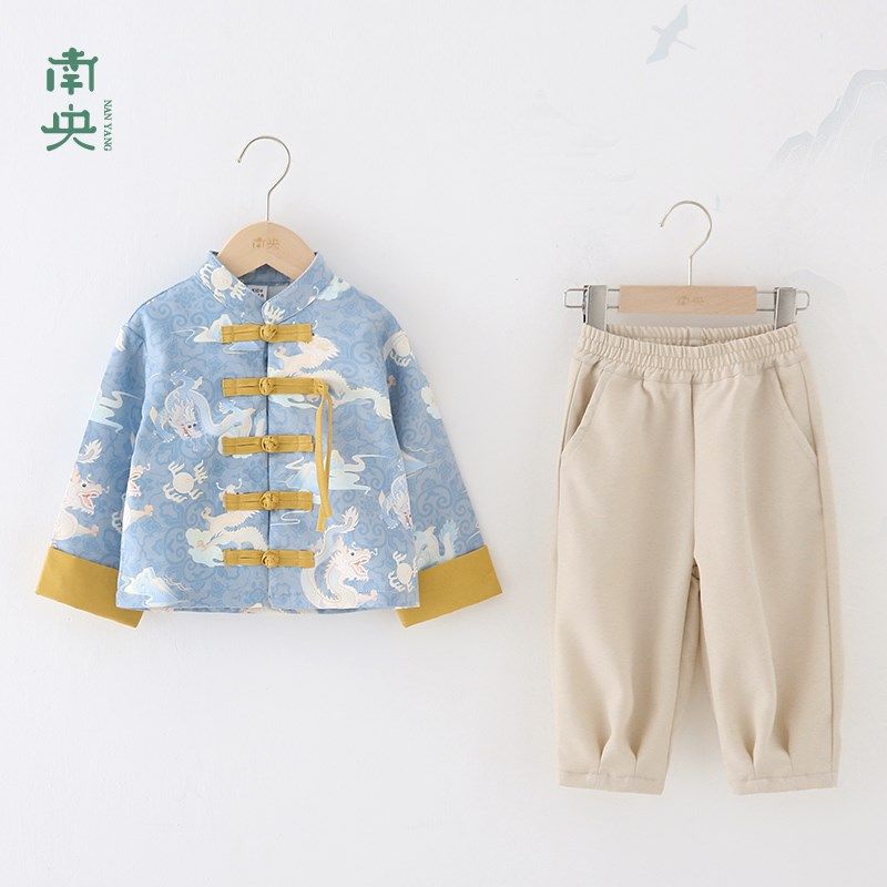 儿童新中式国风龙年童装汉服男童古装外套儿童唐装套装春秋季新款,童装/婴儿装/亲子装,唐装,淘宝优惠券,粉丝福利购,淘宝优惠卷
