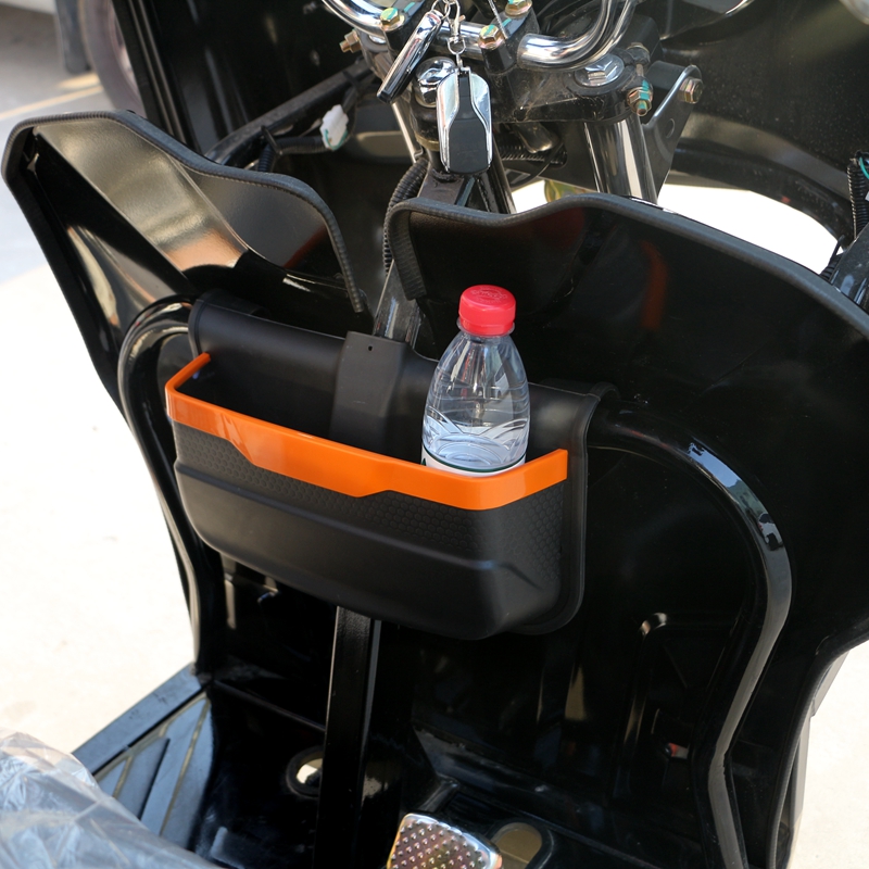 快递三轮车加装储物箱收纳盒车筐储物盒收纳箱电动车篓改装水杯架