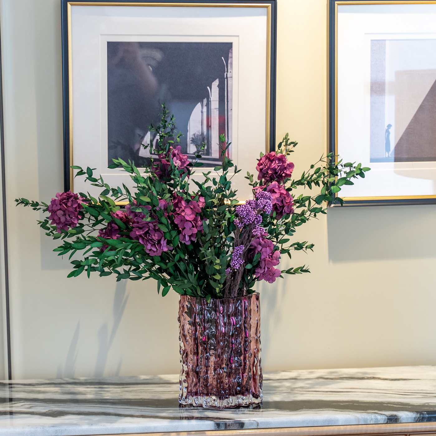 AAA级永生花高级感永生绣球花客厅岛台轻奢家居装饰真花