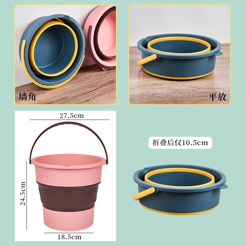 漆扇漂漆桶工具家用非遗漂漆颜料水缸摆摊加厚可折叠大号塑料水桶