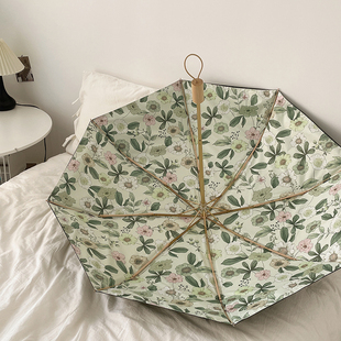 双层遮阳伞女防晒防紫外线晴雨两用雨伞折叠小清新加固 高颜值