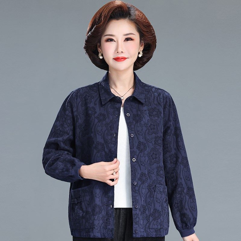 妈妈装春秋季新款衬衣中老年女纯棉薄外套老太太春秋上衣全棉衬衫,女装/女士精品,中老年女装,淘宝优惠券,粉丝福利购,淘宝优惠卷