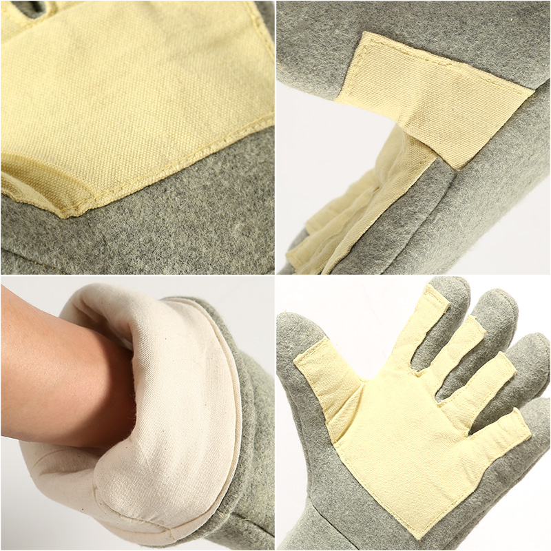 耐高温手套500度防烫阻燃铝箔隔热工业烤箱电焊耐用五指灵活