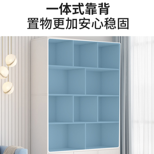 书架置物架落地家用收纳柜客厅卧室靠墙收纳柜书整体橱柜一体整墙