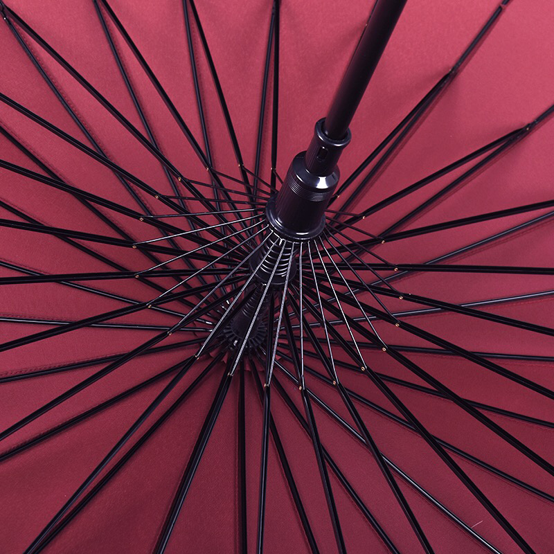 yusan雨伞24骨自动抗风暴雨长柄大伞加大加固加厚男生简约学生rr