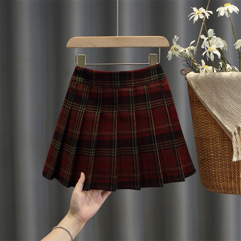 女童百褶裙秋冬新款儿童圣诞节半身裙安哥拉红格子毛呢短裙新年装,童装/婴儿装/亲子装,半身裙,淘宝优惠券,粉丝福利购,淘宝优惠卷