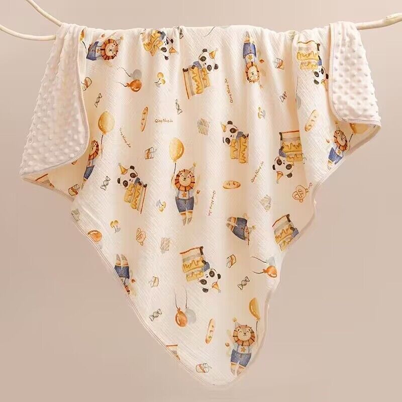 纯棉绉布豆豆绒被新生儿包被抱被宝宝双层盖毯夏季薄款小被子A类,婴童用品,被子/被芯,淘宝优惠券,粉丝福利购,淘宝优惠卷