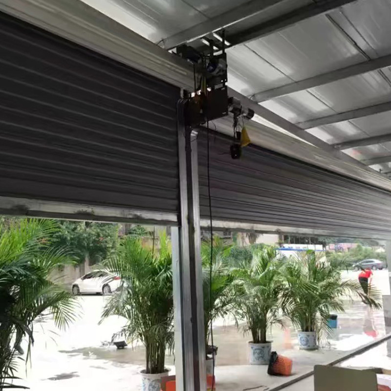 成都彩钢卷帘门车库门店铺铝合金电动门防盗家用卷闸门推拉门安装