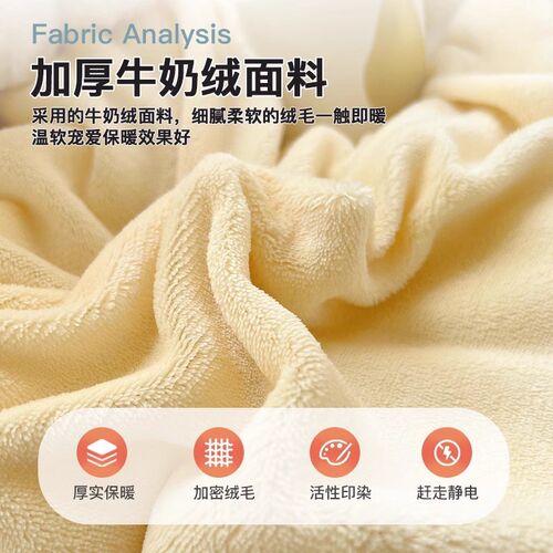 类加绒裸睡四件冬季加厚面珊瑚绒被罩宝宝绒床笠