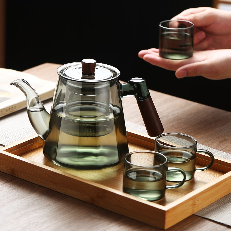 玻璃茶壶泡茶家用待客加厚耐高温泡茶壶带过滤煮茶茶器泡茶杯茶具