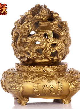纯铜九转乾坤鼎摆件时来运转扭转乾坤招财办公室装饰家居开业礼品