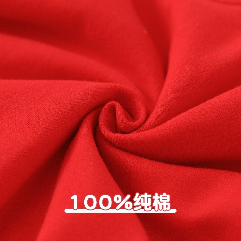 新生儿冬季衣服初生儿喜庆满月服新年拜年连体衣120g汉服婴儿衣服