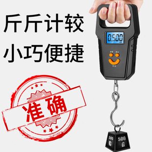 家用称重小型称高精度弹簧称50kg挂钩快递行李秤 手提电子秤便携式