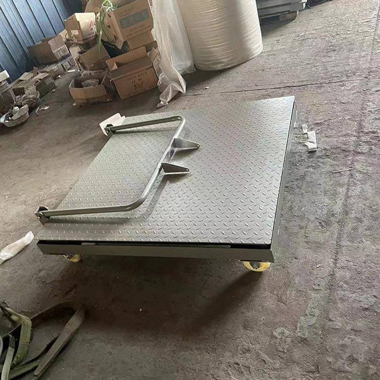 2吨移动式电子地磅1-2吨手推移动电子地磅秤可折叠便捷式小型地磅