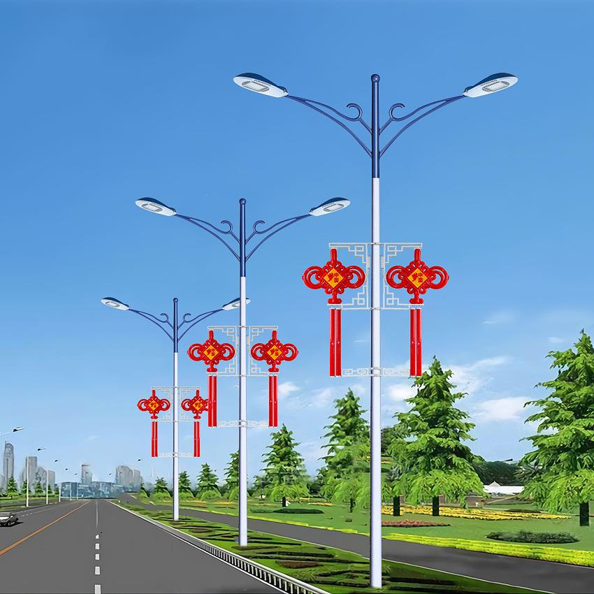 厂家定制民族特色市政道路照明LED中国结路灯户外装饰防雨景观灯